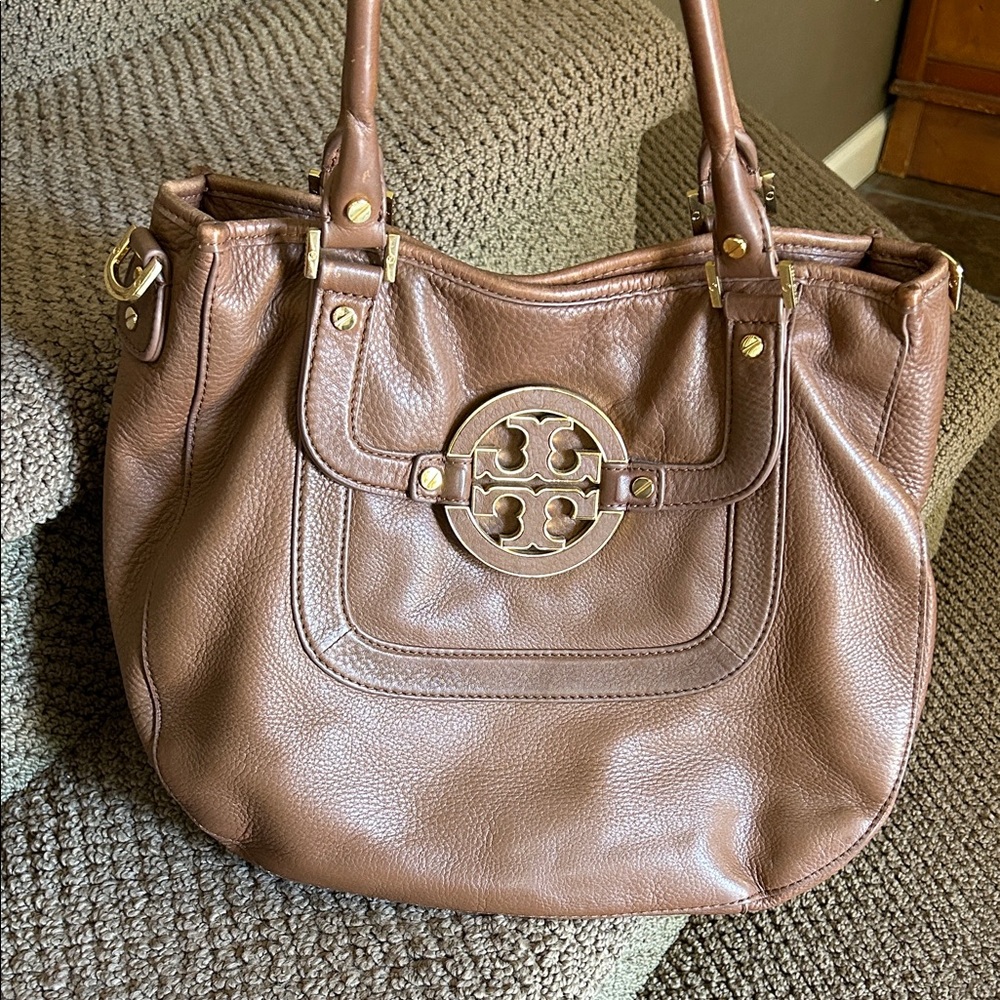 Tory Burch Brown Leather Shoulder Bag